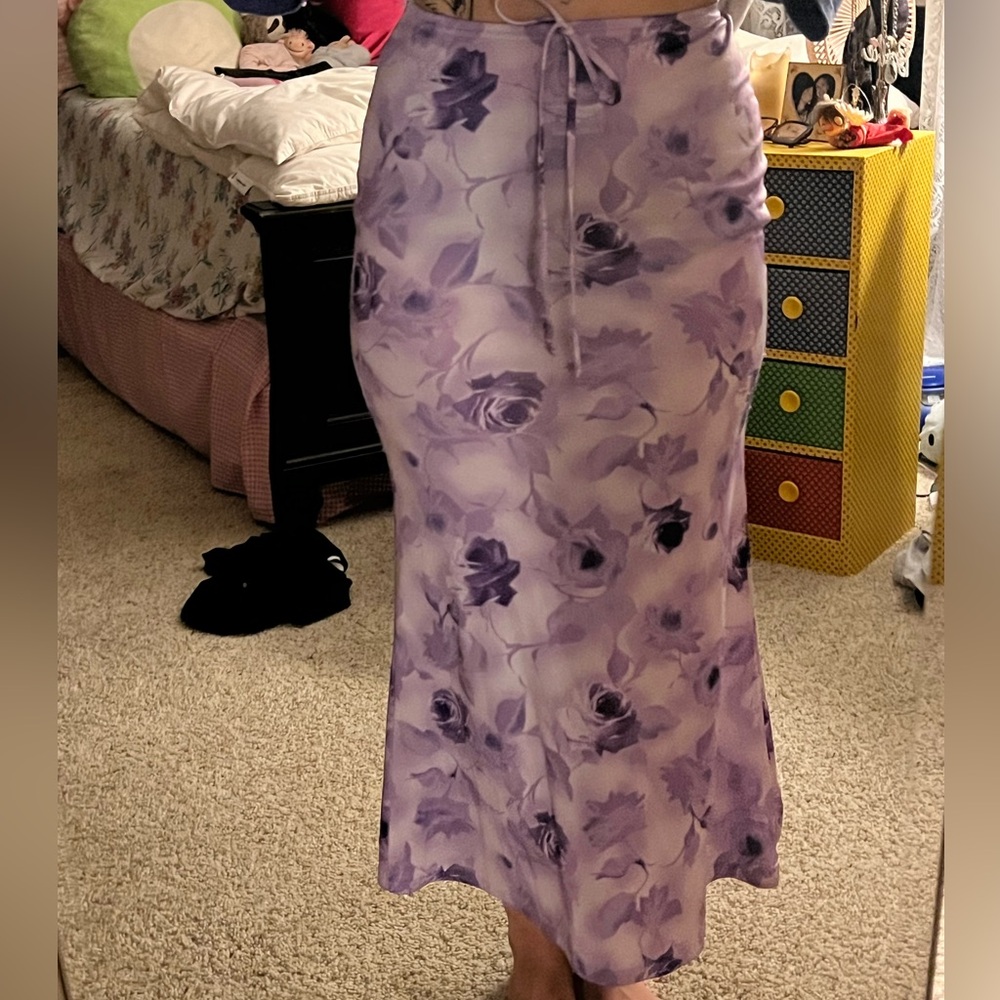 Y2K Lavender Rose Skirt